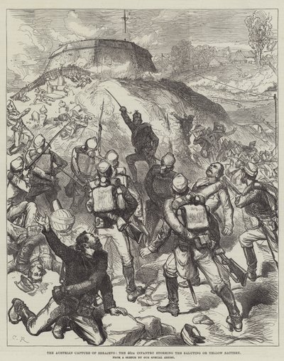 The Austrian Capture of Serajevo, the 46th Infantry Storming the Saluting or Yellow Battery by Sir John Charles Robinson